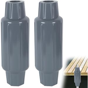 DEDU Dock Bumpers for Poles 2 Pack, Dock Post Bumpers 2" Diameter, Dock Bumpers for Docking Dock Pole Bumpers for Post Slip-on Vertical Protection Soft UV-Resistant Marine Grade Vinyl (Gray)