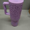Simple Modern 40 fl oz Insulated Stainless Steel Trek Tumbler with Straw Lid | Electric Lavender Leopard