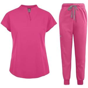 niaahinn Scrubs Set for Women Nurse Uniform Jogger Suit Stretch Top & Pants with Multi Pocket for Nurse Esthetician Workwear S niaahinn Scrubs Set for Women Nurse Uniform Jogger Suit Stretch Top & Pants with Multi Pocket for Nurse Esthetician Workwear S