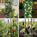 Tomato Cages for Garden Sturdy Metal Plant Stakes SupKing 2 Pack 47 Inch Tall Adjustable Heavy Duty Plant Support Cage Trellis for Outdoor Climbing Rose Vegetables Plants Flowers Comes 20 Twist Ties