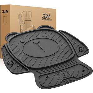 3W Car Seat Protector for Child Car Seat,TPE All Weather Heavy Duty Car Accessories, Applicable to All Models, Bear Baby Model, Black