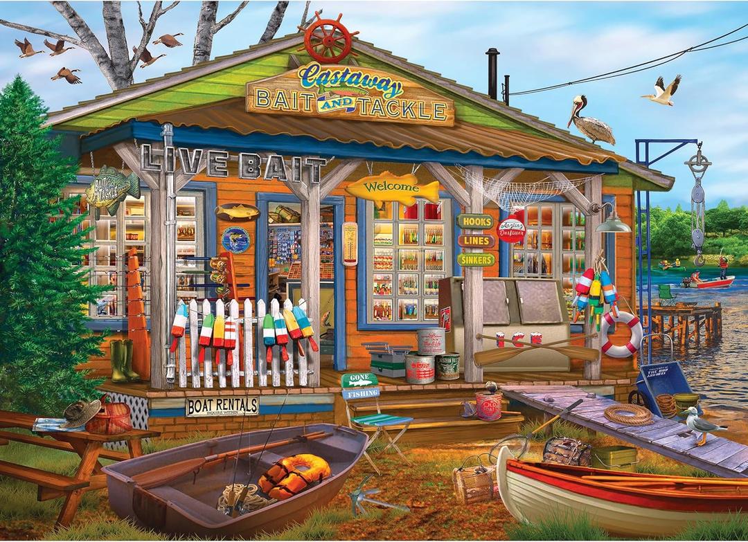 RoseArt - Chris Bigelow - Castaway Bait and Tackle - 1000 Piece Jigsaw Puzzle for Adults