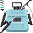 Battery Powered Garden Sprayer 2 Gallon, 7.4V Powerful Electric Pump Sprayer, Weed Sprayer with USB Rechargeable Handle, 5 Mist Nozzles, Retractable Wand, Adjustable Strap for Lawn, Garden, Yard