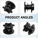 Steering Wheel Adapterer, 6 Hole Aluminum Alloy Steering Wheel Quick Release Snap Off Hub Adapter Boss Kit, for Most Car Racing (Black)