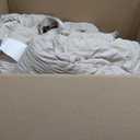 CozyLux King Size Comforter Set Beige Seersucker 7 Pieces Bed in a Bag King Comforter Set with Sheets, Luxury Soft Bedding Set with Down Alternative Comforter, Sheets, Pillowcases & Shams All Seasons