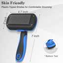 Swihauk Self Cleaning Slicker Brush - Skin Friendly Deshedding Grooming Tool for Dogs & Cats, Suitable for Shedding & Haired Pets, with Pet Supplies Accessories, Blue