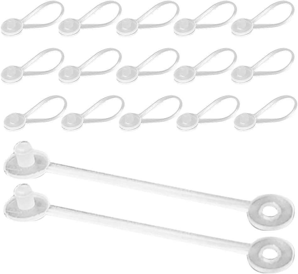 DOITOOL Tag Fasteners Clear Plastic Snap Lock Pins for Retail Clothing Price Tags and Merchandise Security Loops 3.26 Inch 150 Pieces