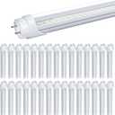 30-Pack T8 LED Bulbs 4 Foot Tube Light, 4ft LED Shop Garage Warehouse Light, 20W 5000K 2600LM Daylight White, Lights Tube Replacement, Ballast Bypass, Dual-end Powered, Clear Cover