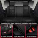 Wrangler Seat Covers 2018-2026 Full Set, Waterproof Leather Interior Sets with Lumbar Support Custom Fit for Jeep Wrangler JL 4 Door Unlimited Sahara/Sport/Rubicon X 392 Willys, Black