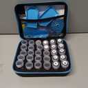 Blue Diamond Art Painting Storage Containers, 30 Slots Diamond Art Painting Accessories and Tools,Storage Case with Shockproof Jars for Beads Jewelry DIY Craft