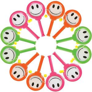 ArtCreativity Smile Hand Drums, Set of 12, Musical Toys for Kids in Assorted Colors, Easy to Play Musical Instruments for Children, Noisemakers for Parties, Music Party Favors and Goodie Bag Fillers