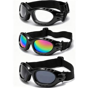 3 Pieces Motorcycle Goggles Riding Glasses Dirt Bike Ski Goggles Anti-UV Dustproof Windproof ATV Goggles For Motorcycle Riding, Skiing, Outdoor Men Women Youth