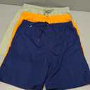 Real Essentials 3-Pack: Boy's Swim Board Shorts Trunks with Drawstring Beach UPF Swimwear Surf Swimming Short for Boys (Large)