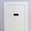 Powder Room Sign, Premium Durable Frosted Acrylic Material, Super Strong Self-Adhesive, Quick Installation, Suitable For Home, Office And Commercial Bathroom (9 * 3.5 Inches, Black/Gold)