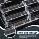 Acrylic Business Card Holder for Desk,4-Tier Clear Plastic Display Stand with 8 Pockets, Holds 400 Cards,ldeal for Office & Workspace Organization,2 Pack
