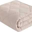 NTBAY Down Alternative Toddler Comforter, Lightweight and Warm Solid Color Baby Crib Quilted Blanket, 50x70 inches, Taupe