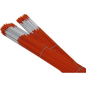 72" Driveway Markers, Snow Stakes, Plow Stakes, Orange Reflective Fiberglass 6FT 5/16-Inch Dia Pack of 100