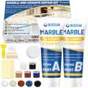 Marble and Granite Repair Kit (Color Match), 160g/5.64oz Quartz Countertop Repair Kit for Chips Holes Dents Defects Scratches Cracks, DIY Fix Reattaches Porcelain Tile Sink Stone Other Hard Surfaces
