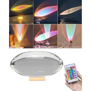 Angel Eyes Projection Night Light, Colorful Crystal Lamp Sunset Table Lamp, Crystal Atmosphere Lamp, Tabletop Light Atmosphere Night Light for Party Home Decor Bedroom Living Room
