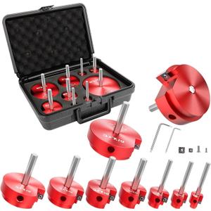 PVC Pipe Reamer, PVC Fitting Saver, 9Pcs Pipe Reamer for SCH40, Includes 1/2 inch, 3/4 inch, 1 inch, 1-1/4inch, 1-1/2inch, 2inch, 2-1/2inch, 3inch, 4inch Head Aluminum with 2 Blades
