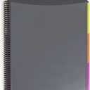 Smead Project Organizer, 24 Pockets, Grey with Assorted Bright Tabs, Tear Resistant Poly, 1/3-Cut Tabs, Letter Size (89206)