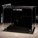 Football Helmet Display Case Full Size with Mirror Back and Black Base Dustproof Clear Acrylic Display Case for Basketball Sports Memorabilia