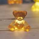 Cute Bear Decor String Lights, Fairy Theme Decorations Lights for Shower Decorations, Remote 8.5ft 20 LEDs with Battery & USB Plug in for Christmas Party Bedroom Camping Birthday Gift