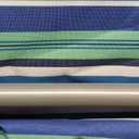 Beach Chairs for Adults Heavy Duty, Compact Portable Lay Flat Folding Chair with Backpack Straps and Large Cooler Pouch, Support to 350LBS (Stripes_Blue&Cyan)