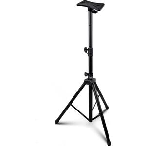 Pyle Mount Holder Heavy Duty Rubber Capped Tripod, Adjustable Height from 36.2 x 58.0 inches, Locking Safety PIN and 35mm Compatible Insert, On-Stage or In-Studio Use - PSTND1 (Single)