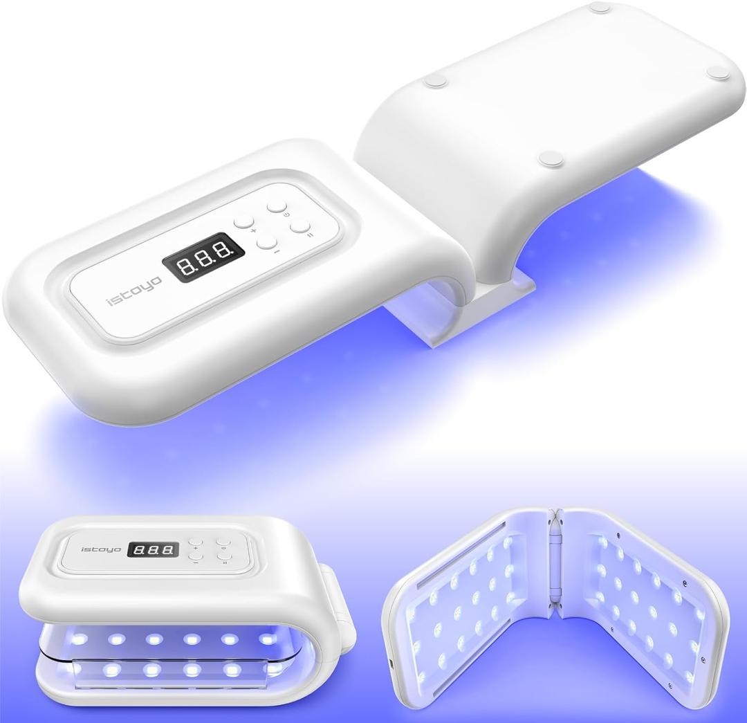 ISTOYO UV Light for Resin - Large Double-Sided 36 LED Curing Lamp with 7 Timer Settings & Digital Display, 180 Adjustable Stand for Jewelry Making, DIY Crafts