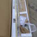 Sunrosa Frameless Bifold Shower Door, 35-2/8" W x 72" H Hinged Folding Shower Door, Glass Shower Door in Brushed Gold, Right Installation