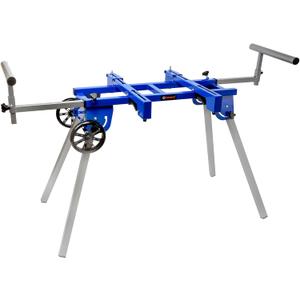 Miter Saw Stand With Wheels, Folding Work Table With Quick Release Tool Mounting System, Portable Saw Horse With 500 Lbs Load Capacity