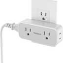 Outlet Extender Surge Protector, TESSAN Multi Wall Plug with 4 AC Electrical Outlets, 3 Sided Multiple Plug Expander, 1875W Max, Power Splitter 3 Prong Adapter for Home Bathroom Office Dorm Room