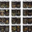 Umigy 24 Pcs 50th Birthday Can Sleeve to 50 Years Can Neoprene Cooler Birthday Decorations Party Favors Supplies Gift for Men Women