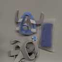 Replacement Full Face CPAP Mask Headgear Set for ResMed Airtouch F20 & Airfit F20, Highlights Optimizest Comfort with Rapid-Resilience Blue Memory Foam - F20 Mask Small Accessories Supplies (No Elbow)