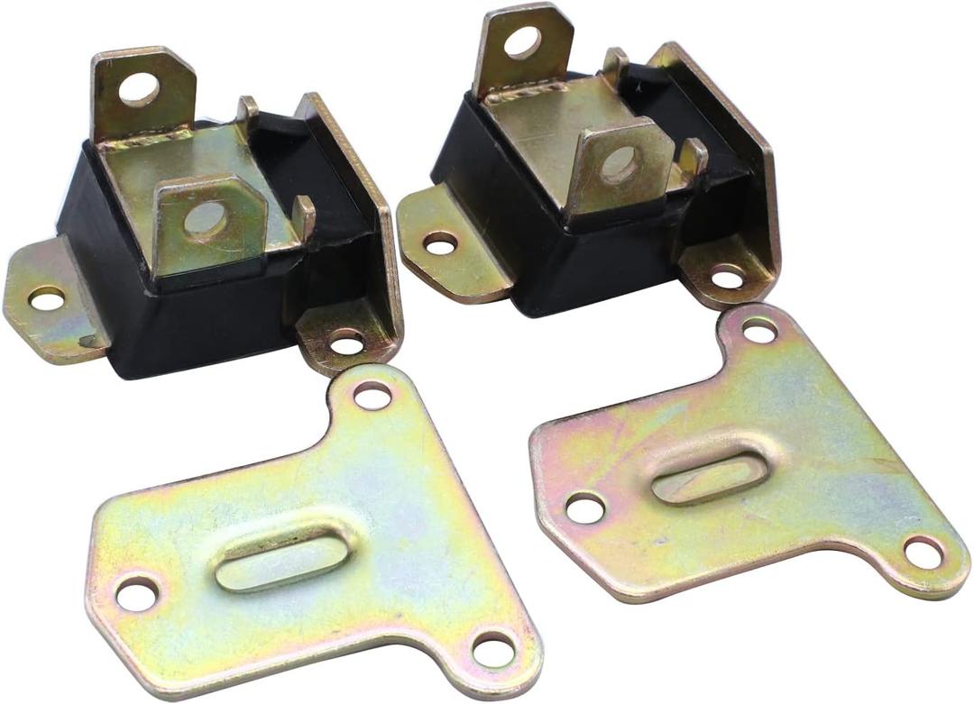 A Pair Polyurethane Motor Engine Mounts Bracket Black Compatible for Small & Big Block Chevy Engine SBC BBC 350