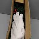 Pre-lit Christmas Garland, 9FT Lighted Christmas Garland Indoor with Red Berries & Pine Cone for Stairs Wall Door Outdoor Holiday Decor with Battery Operated Timer, Artificial Xmas Garland