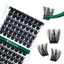 KEYYOU Lash Clusters 96pcs Individual Lashes Y02 D Curl 14mm Eyelash Clusters Volume Wispy Lash Extension Soft&Comfortable Easy DIY Lash Extension at Home(Y02,D-14mm)