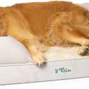 PetFusion Ultimate Dog Bed, Orthopedic Memory Foam, Multiple Sizes and Colors, Medium Firmness Pillow, Waterproof Liner, YKK Zippers, Breathable 35% Cotton Cover