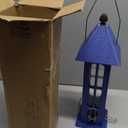 Kingsyard Rainproof Bird Feeder for Outdoor Hanging, Recycled Plastic Wild Bird Feeder with 4 Metal Ports, 3 lbs Large Capacity, Garden Yard Decorations for Bluebird Finches, Blue