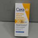CeraVe Hydrating Mineral Sunscreen SPF 30 with Sheer Tint, Tinted Mineral Sunscreen with Zinc Oxide & Titanium Dioxide, Blends Seamlessly For Healthy Glow, Medium, 1.7 Fluid Ounce