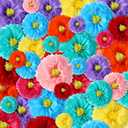 Yunlly Set of 72 Mexican Tissue Paper Flowers Large Fiesta Crepe Paper Flowers Decoration for Wall Spring Decoration Wedding Wall Decor(6 Inch, 8 Inch, 10 Inch,Bright Color)