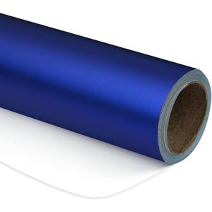RUSPEPA Royal Blue Wrapping Paper - Metallic Matte Finish Solid Color Paper Roll, Perfect for Birthday, Wedding, Christmas,Baby Shower, Graduation Celebration - 17 Inches X 32.8 Feet