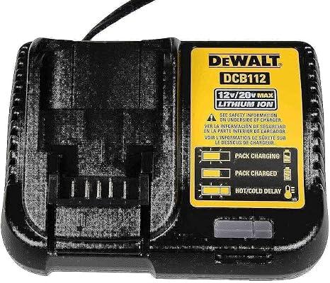 DEWALT 20V MAX Battery Charger (DCB112) And Storage Bag