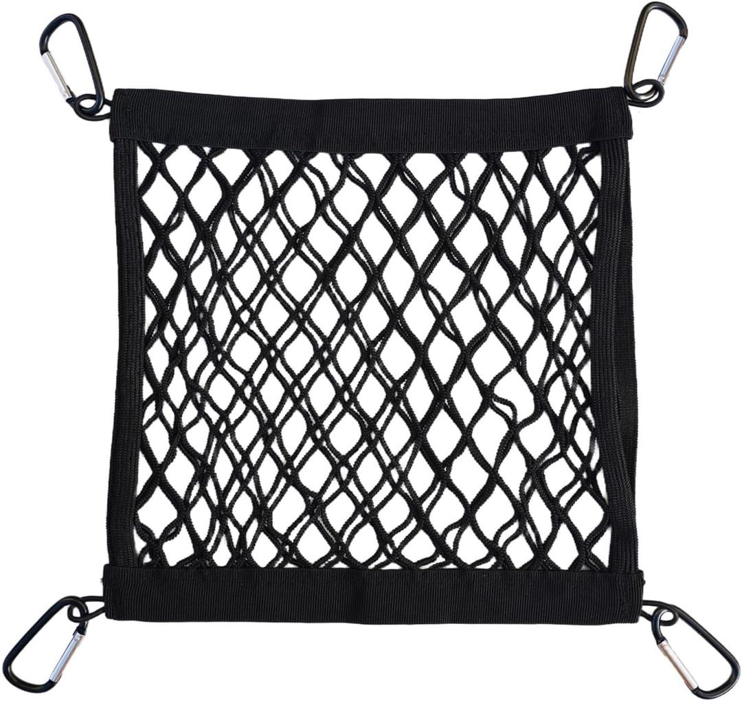 Helmet Holder for Sport Backpack,Backpack Accessories Mesh Storage Bag,Added External Elastic Storage Net for Backpack,4 Carabiners Attaching to Backpack to Carry Helmet and Accessories