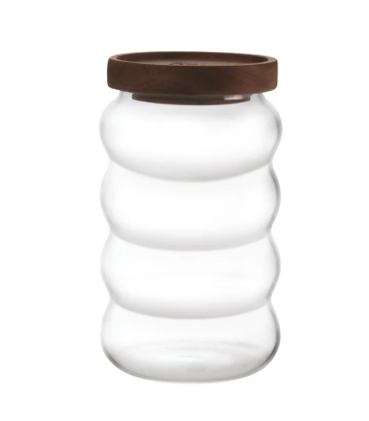 Airtight Glass Tea Storage Jar with Lid Stylish Container for Spices Beans and Sugar Clear Glass Canister for Kitchen Organization pink