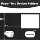 Two Pocket Folders, RAZCC 75 Pack 2 Pocket Folders Fit Letter Size Paper, Paper Folders with Pockets for School Office Business Home (Black)