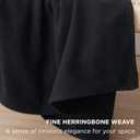 Bedsure GentleSoft 100% Cotton Blanket Twin XL Size for Bed - Breathable and Lightweight, Soft Cozy Textured Herringbone Woven Summer Blanket for College Dorm, Black, 66x90 inches