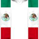 Graduation Sash, Embroidered Flag Graduation Stole for International Students 72 Inches