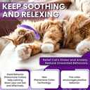 Calming Collar for Cats: Pheromone-Infused Behavior Support, Long-Lasting 30-Day Effect, Adjustable & Waterproof, 4-Pack (X Purple)